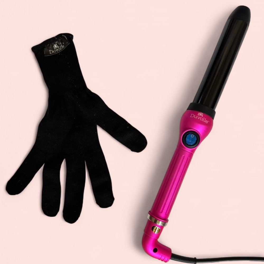 Pink Curling Wand with Heat Glove